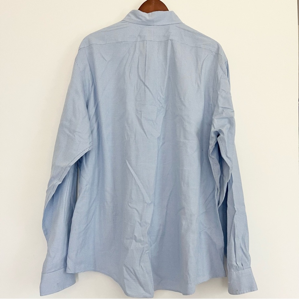Ralph Lauren Blue Gingham Plaid Men’s Button Down XXL Blue Pony 100 Cotton - Picture 6 of 6